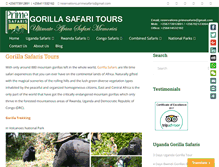 Tablet Screenshot of gorillasafaris-tours.com